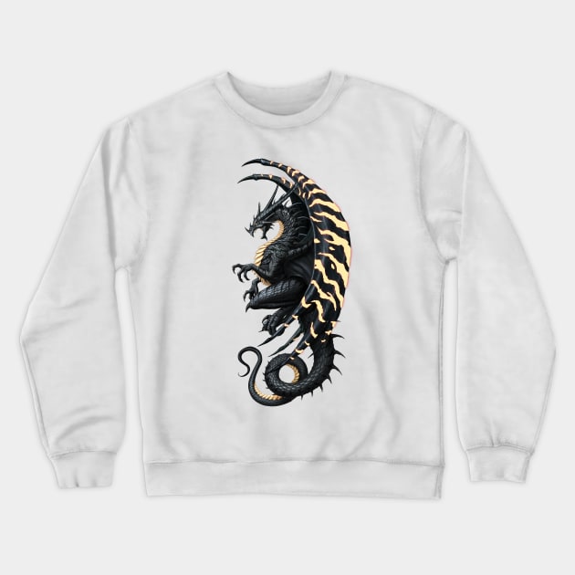 Master Dragon Black Gold Crewneck Sweatshirt by chriskar